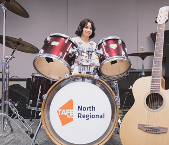 music, learn, drums, student, study, tafe